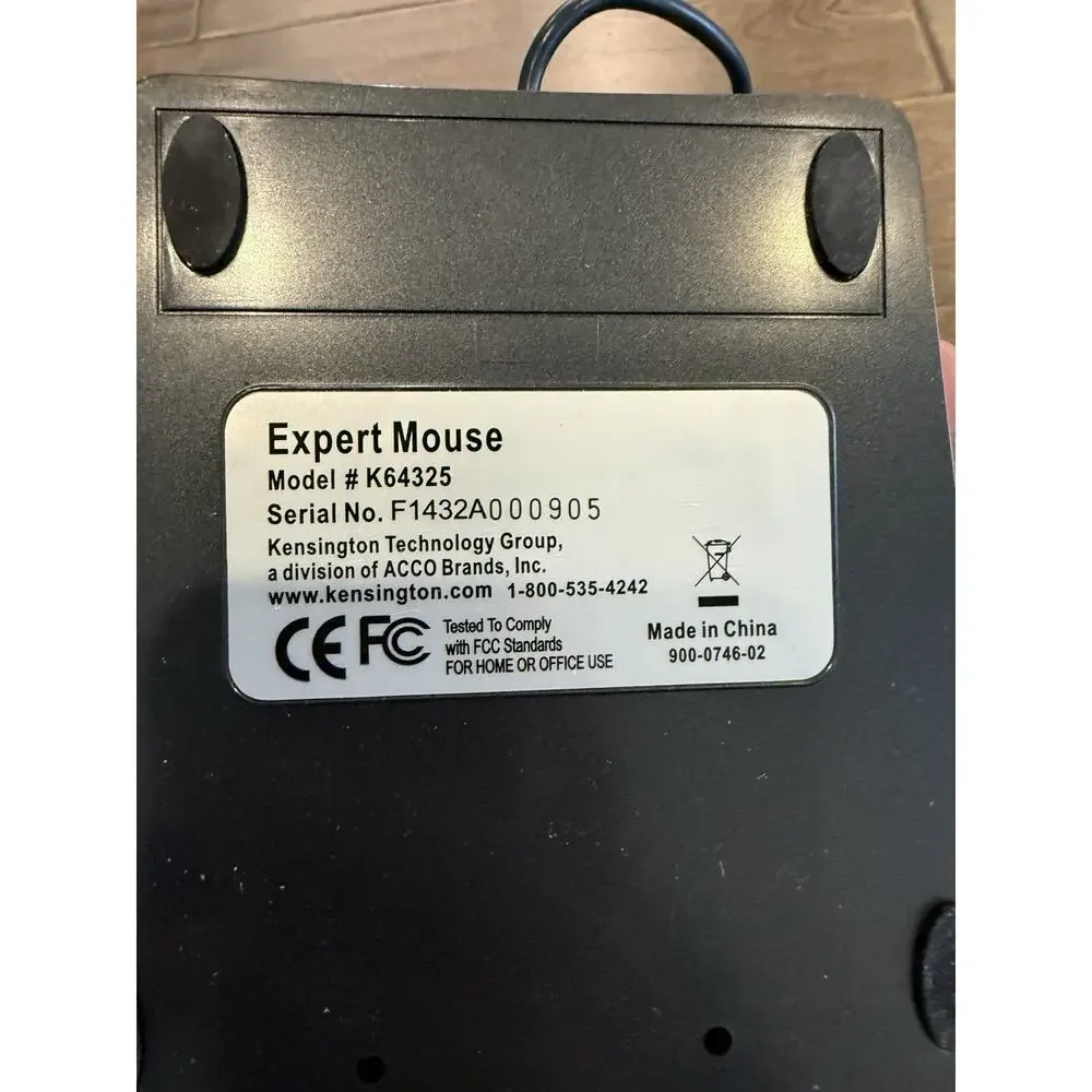 Kensington Expert Trackball USB Mouse Tested Works!